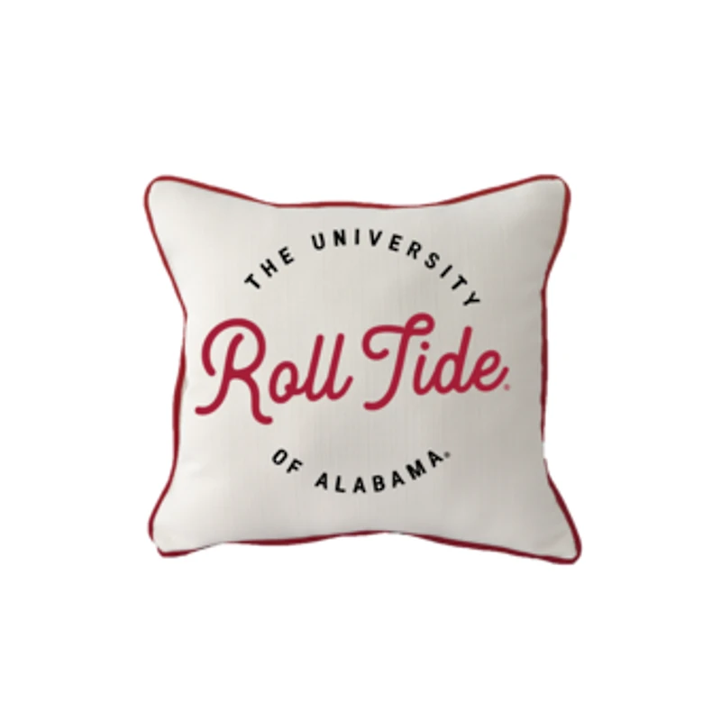 Little Birdie Alabama Crimson Tide Square Piped Pillow