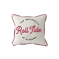 Little Birdie Alabama Crimson Tide Square Piped Pillow