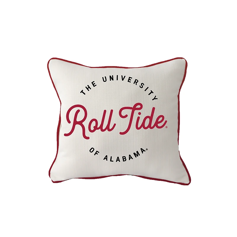 Little Birdie Alabama Crimson Tide Square Piped Pillow