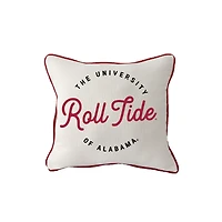 Little Birdie Alabama Crimson Tide Square Piped Pillow