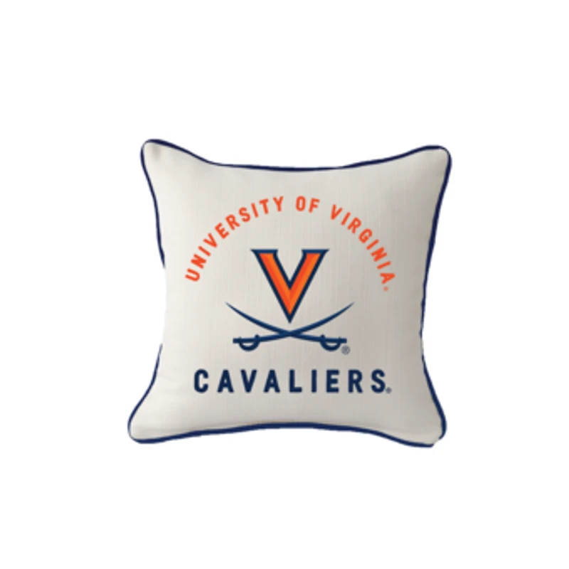 Little Birdie Virginia Cavaliers Square Piped Pillow