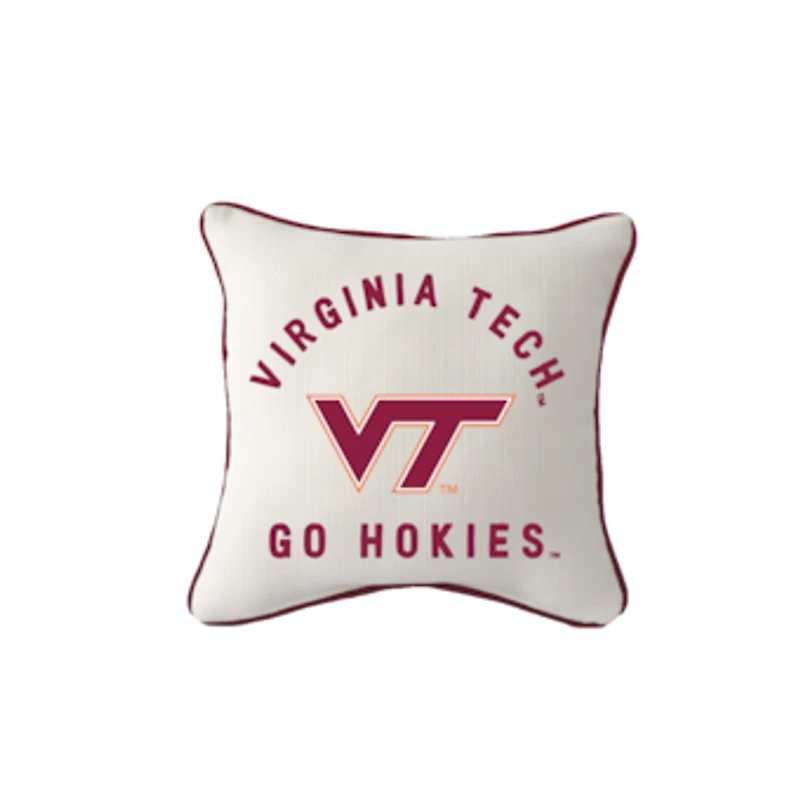 Little Birdie Virginia Tech Hokies Square Piped Pillow