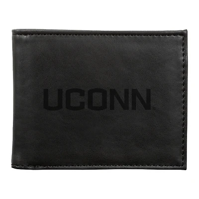 Black UConn Huskies Billfold Wallet