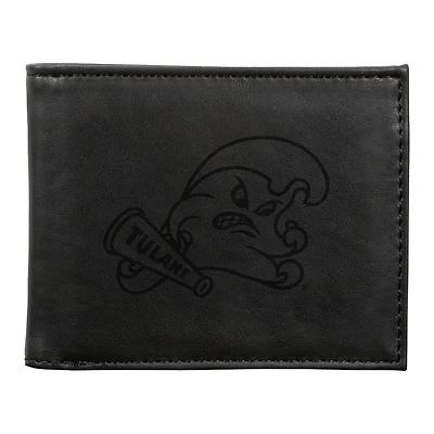 Black Tulane Green Wave Billfold Wallet