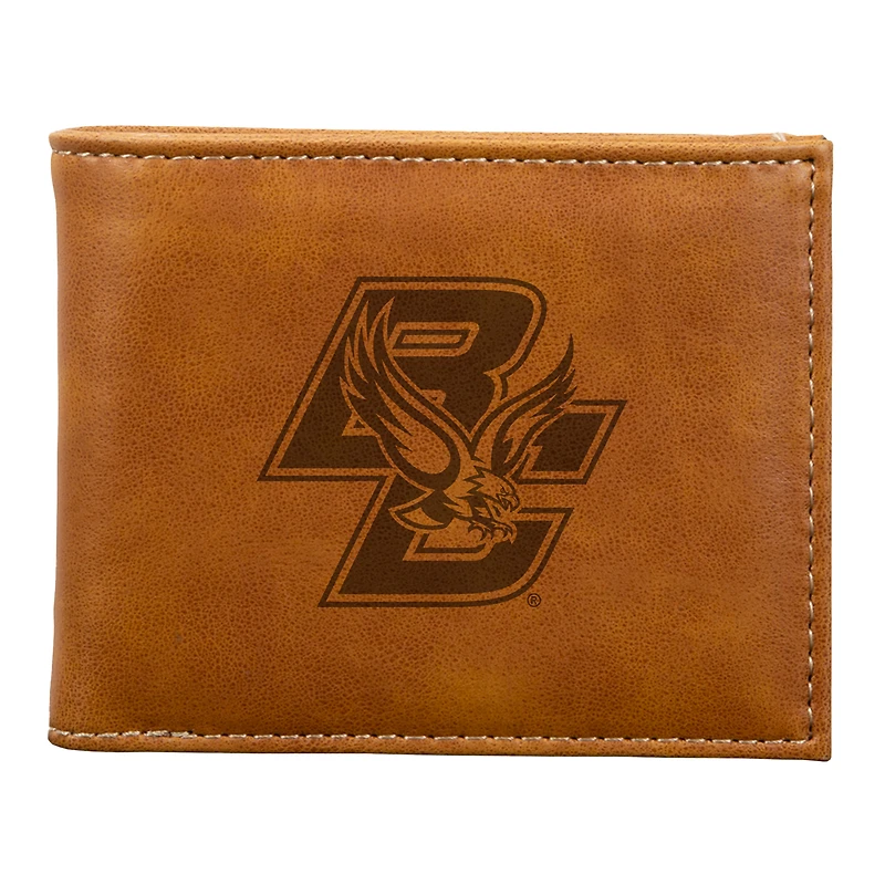 Brown Boston College Eagles Billfold Wallet