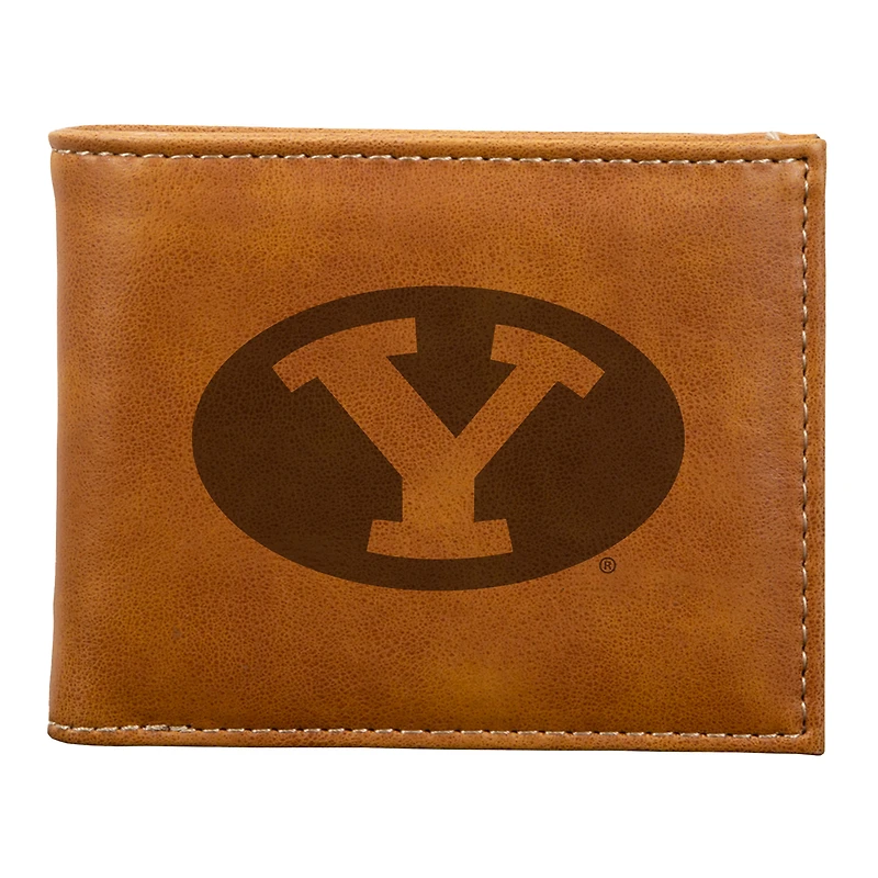 Brown BYU Cougars Billfold Wallet