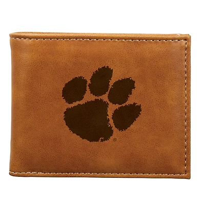 Brown Clemson Tigers Billfold Wallet