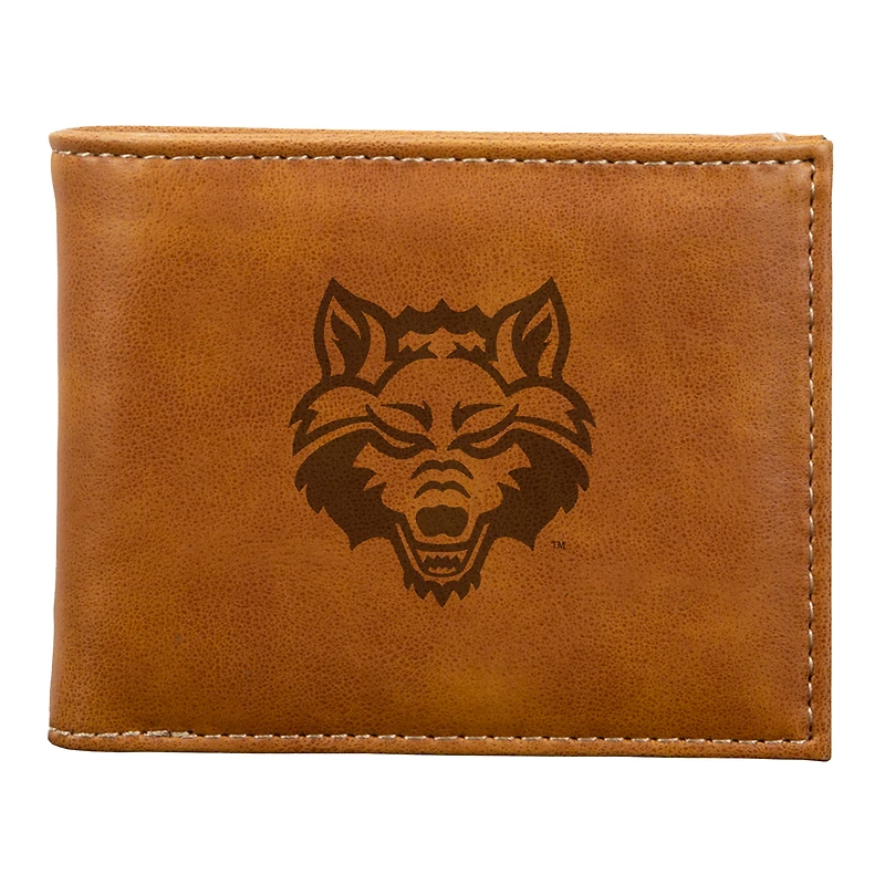 Brown Arkansas State Red Wolves Billfold Wallet