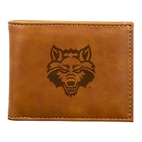 Brown Arkansas State Red Wolves Billfold Wallet