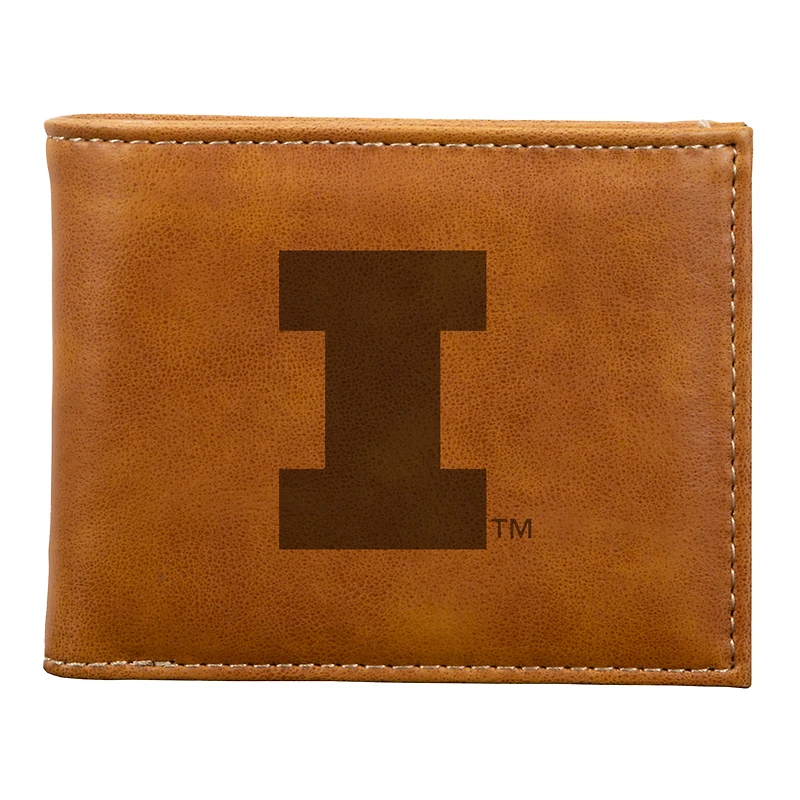 Brown Illinois Fighting Illini Billfold Wallet