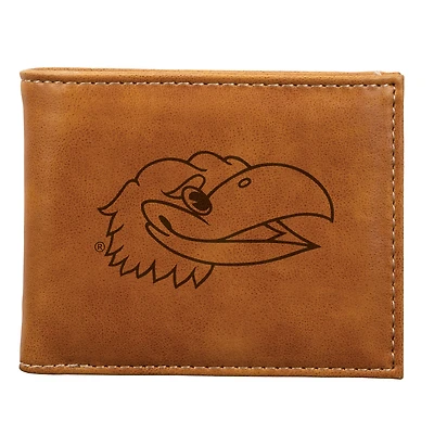 Brown Kansas Jayhawks Billfold Wallet