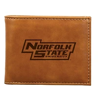Brown Norfolk State Spartans Billfold Wallet