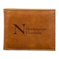 Brown Northeastern Huskies Billfold Wallet