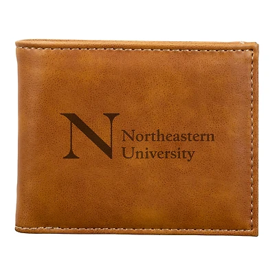 Brown Northeastern Huskies Billfold Wallet