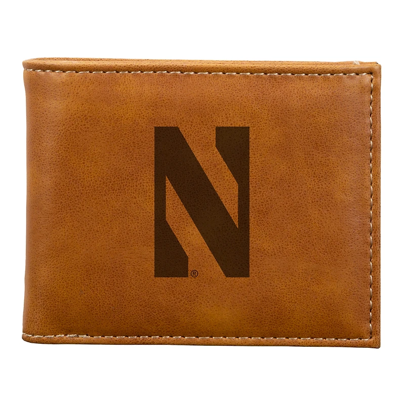 Brown Northwestern Wildcats Billfold Wallet