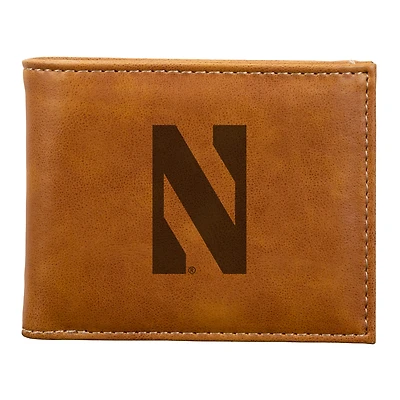 Brown Northwestern Wildcats Billfold Wallet