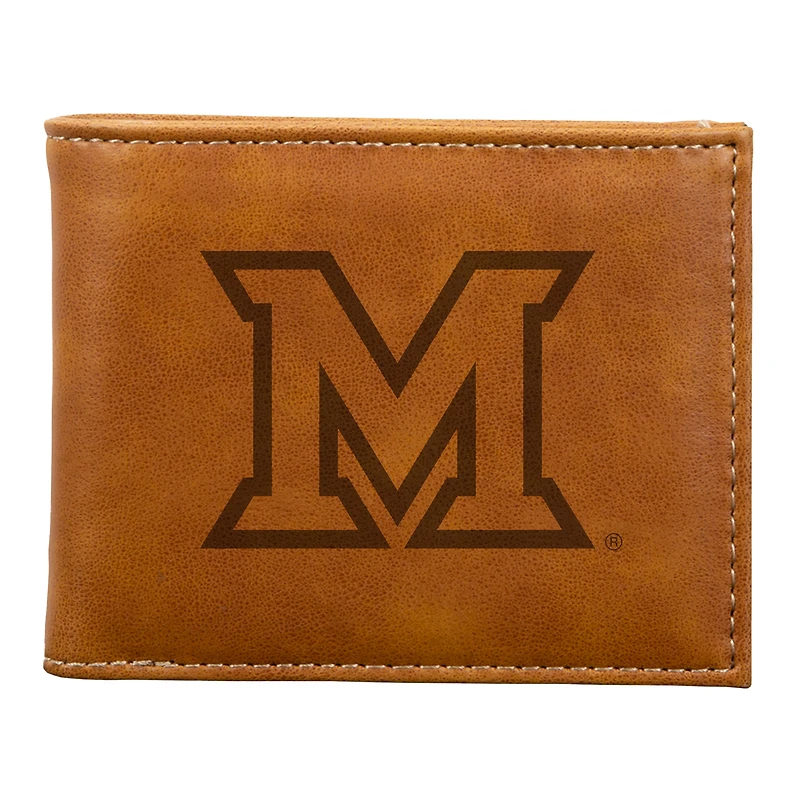 Brown Miami University RedHawks Billfold Wallet
