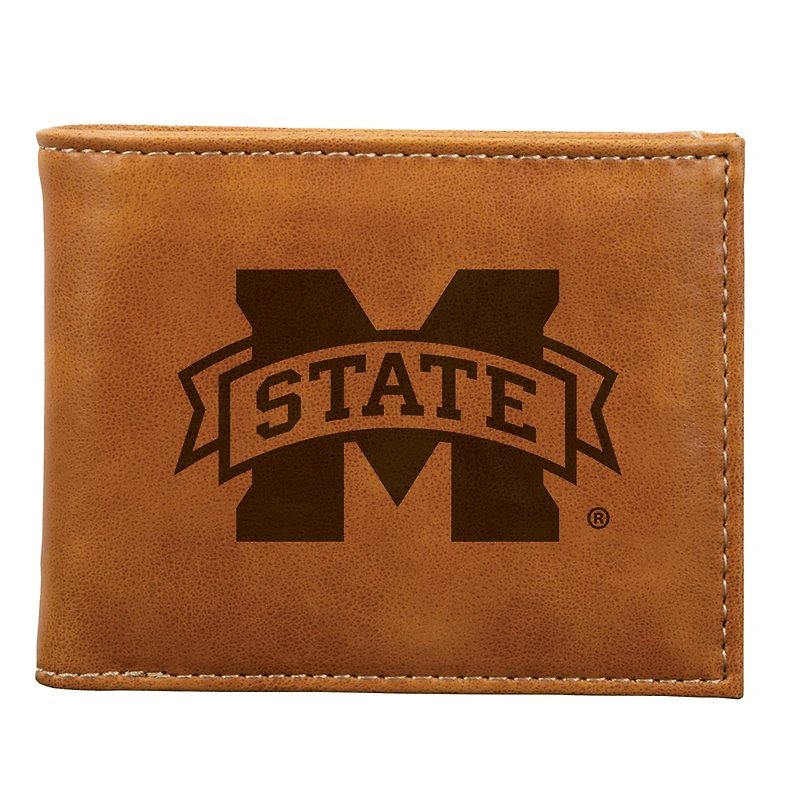 Brown Mississippi State Bulldogs Billfold Wallet