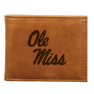 Brown Ole Miss Rebels Billfold Wallet