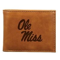 Brown Ole Miss Rebels Billfold Wallet