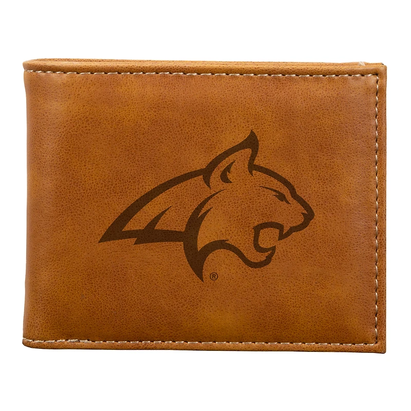 Brown Montana State Bobcats Billfold Wallet