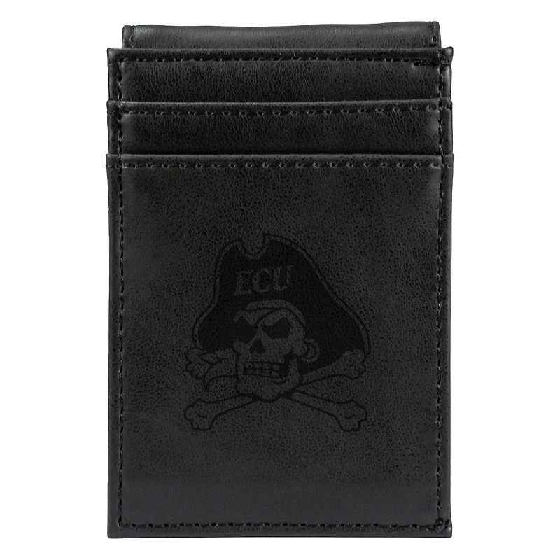 Black ECU Pirates Front Pocket Wallet