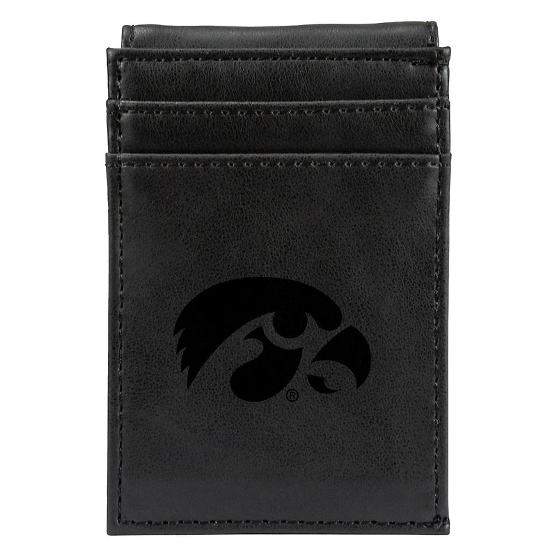 Black Iowa Hawkeyes Front Pocket Wallet