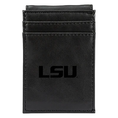Black LSU Tigers Front Pocket Wallet
