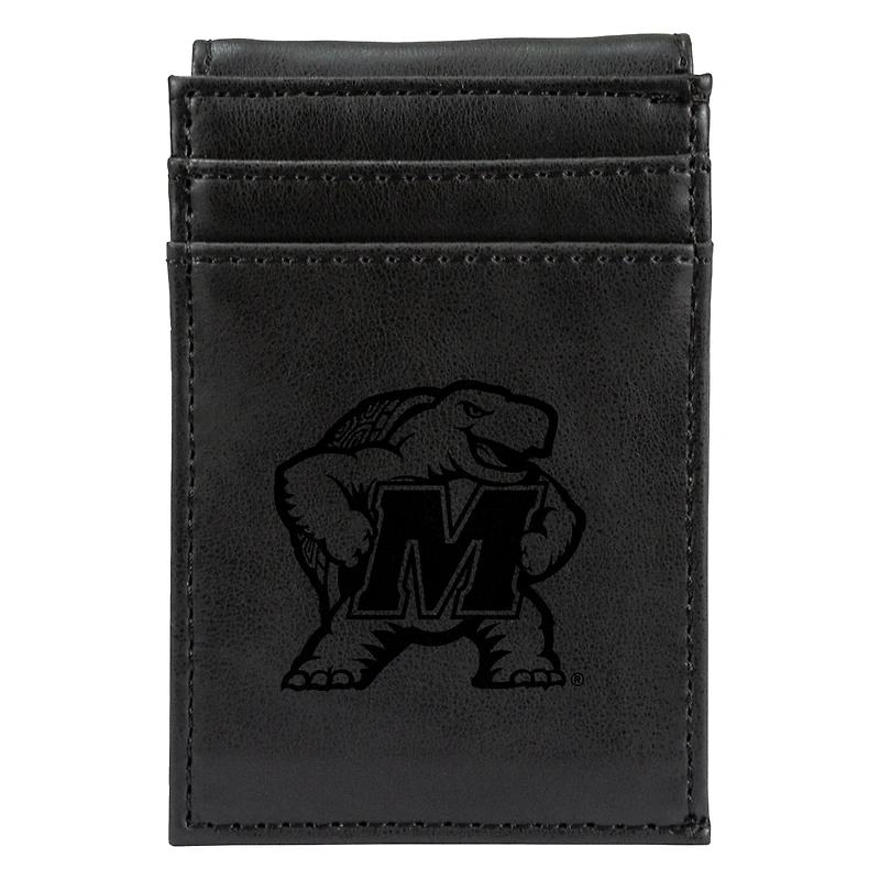 Black Maryland Terrapins Front Pocket Wallet