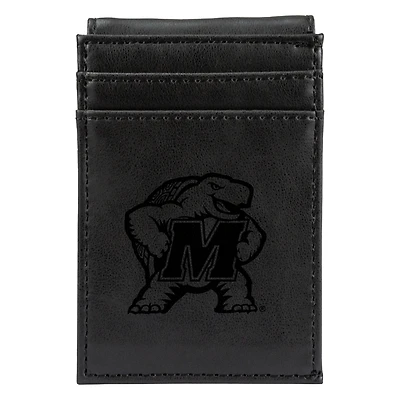Black Maryland Terrapins Front Pocket Wallet