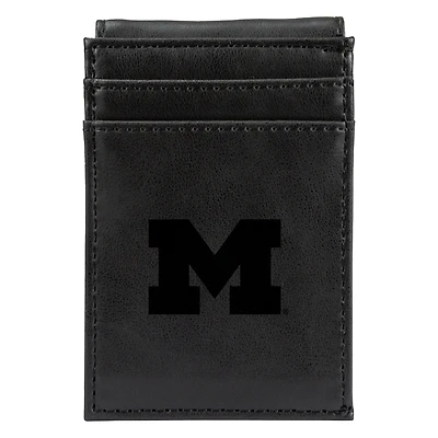 Black Michigan Wolverines Front Pocket Wallet