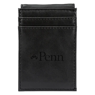Black Pennsylvania Quakers Front Pocket Wallet