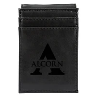 Black Alcorn State Braves Front Pocket Wallet