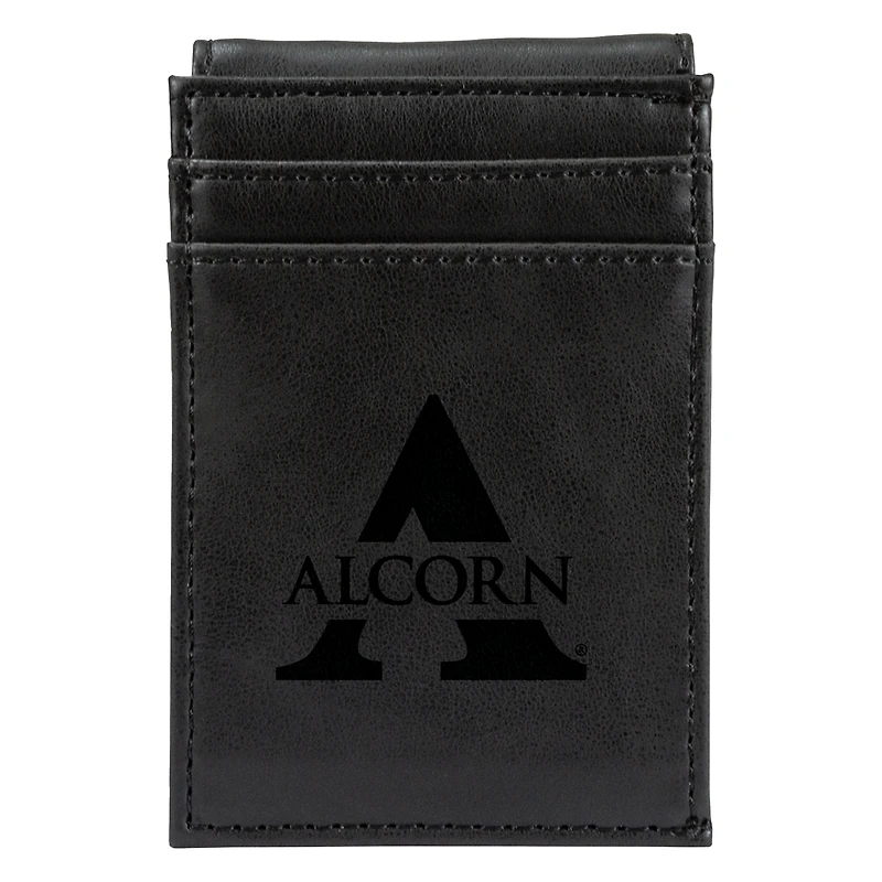 Black Alcorn State Braves Front Pocket Wallet