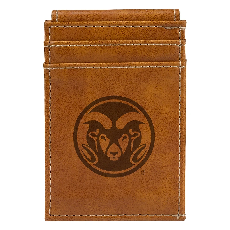 Brown Colorado State Rams Front Pocket Wallet