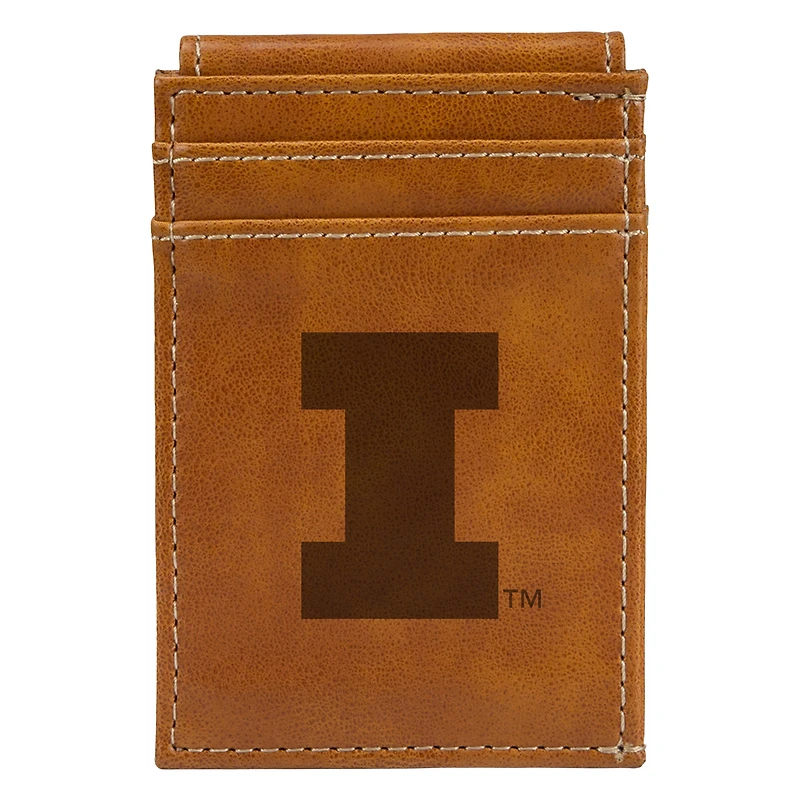 Brown Illinois Fighting Illini Front Pocket Wallet
