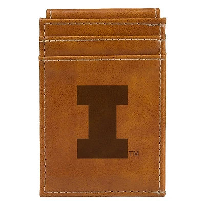 Brown Illinois Fighting Illini Front Pocket Wallet