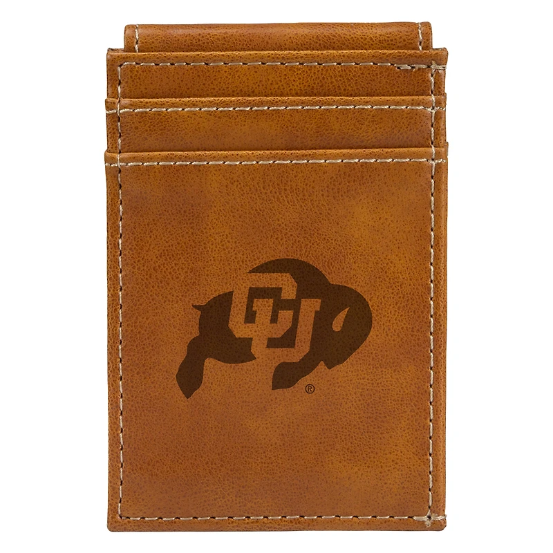 Brown Colorado Buffaloes Front Pocket Wallet