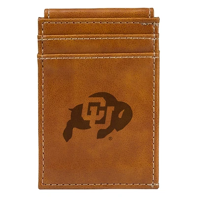 Brown Colorado Buffaloes Front Pocket Wallet