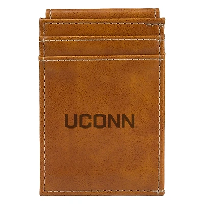 Brown UConn Huskies Front Pocket Wallet