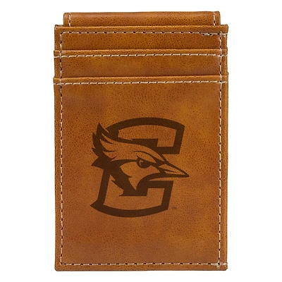 Brown Creighton Bluejays Front Pocket Wallet