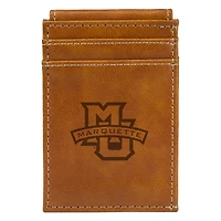 Brown Marquette Golden Eagles Front Pocket Wallet