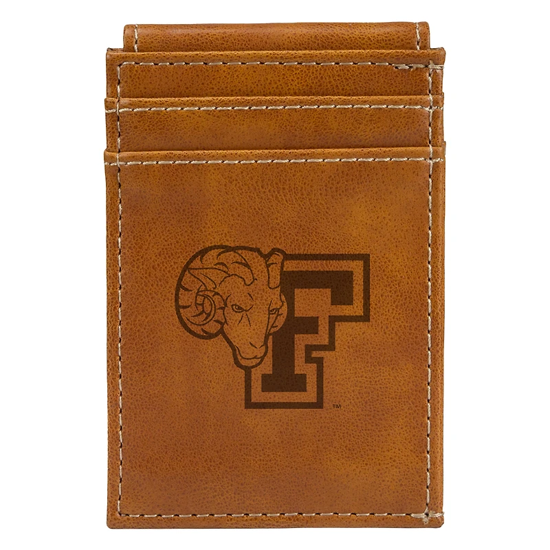 Brown Fordham Rams Front Pocket Wallet