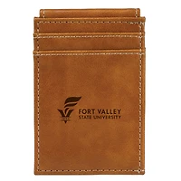 Brown Fort Valley State Wildcats Front Pocket Wallet