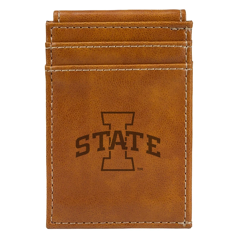 Brown Iowa State Cyclones Front Pocket Wallet