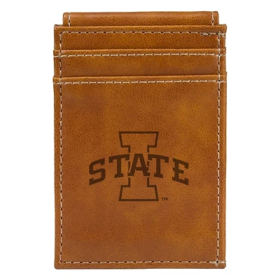 Brown Iowa State Cyclones Front Pocket Wallet