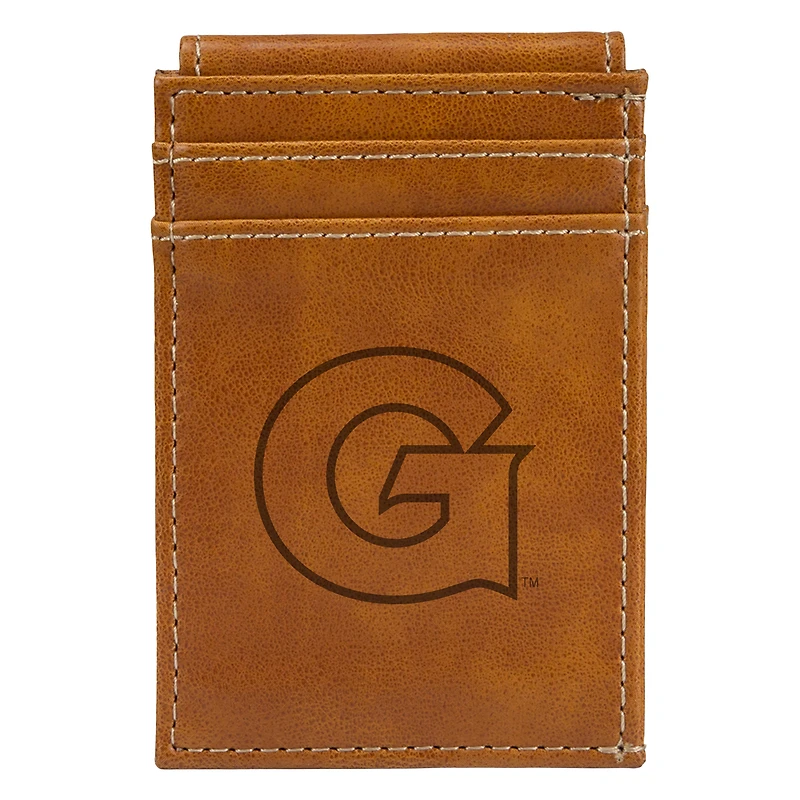 Brown Georgetown Hoyas Front Pocket Wallet