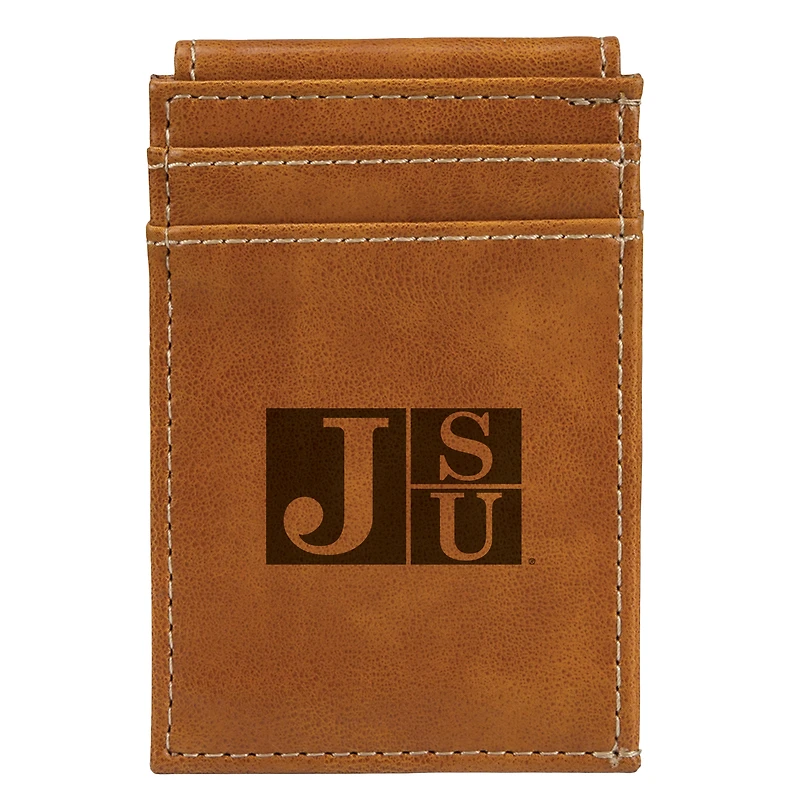 Brown Jackson State Tigers Front Pocket Wallet