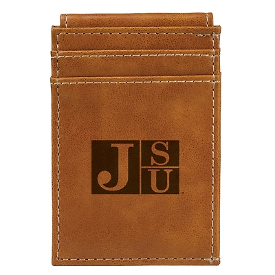 Brown Jackson State Tigers Front Pocket Wallet