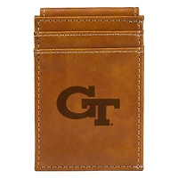 Brown Georgia Tech Yellow Jackets Front Pocket Wallet